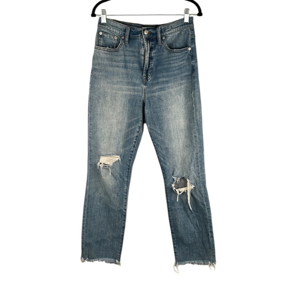 Madewell The Perfect Vintage Jean Distressed Classic High Rise Jeans Size 28 - Picture 1 of 8